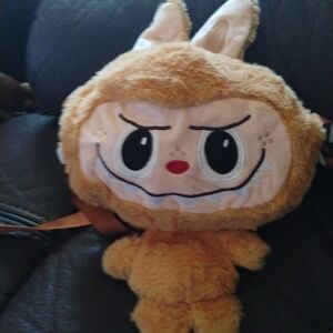 Adorable Light Brown Labubu Dolls Crossbody Purse